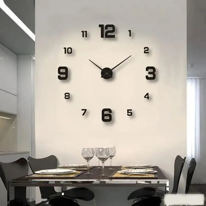 Frameless DIY Silent Wall Clock Decor - Swane Shop