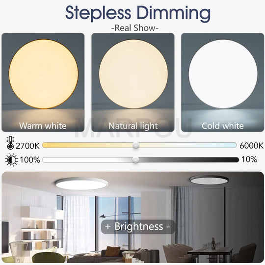 Smart LED Ceiling Light with Dimmable Remote Control - Swane Shop