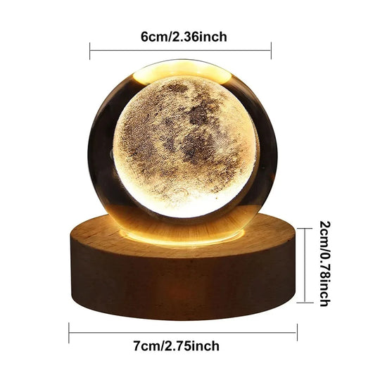 3D Galaxy and Planetary Projection Crystal Ball - Swane Shop