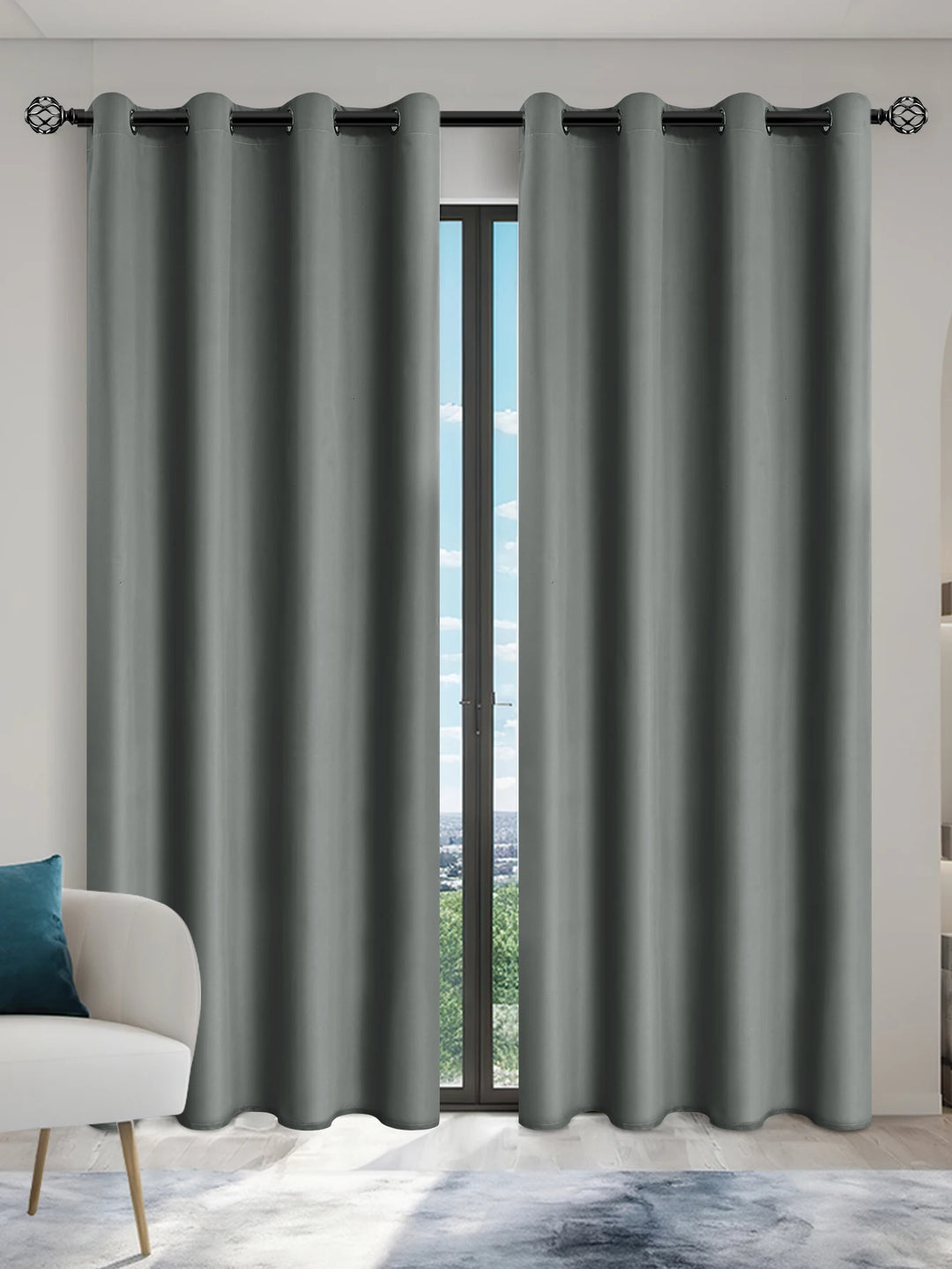 Solid Privacy Blackout Drapes with Curtain Grommets - Swane Shop