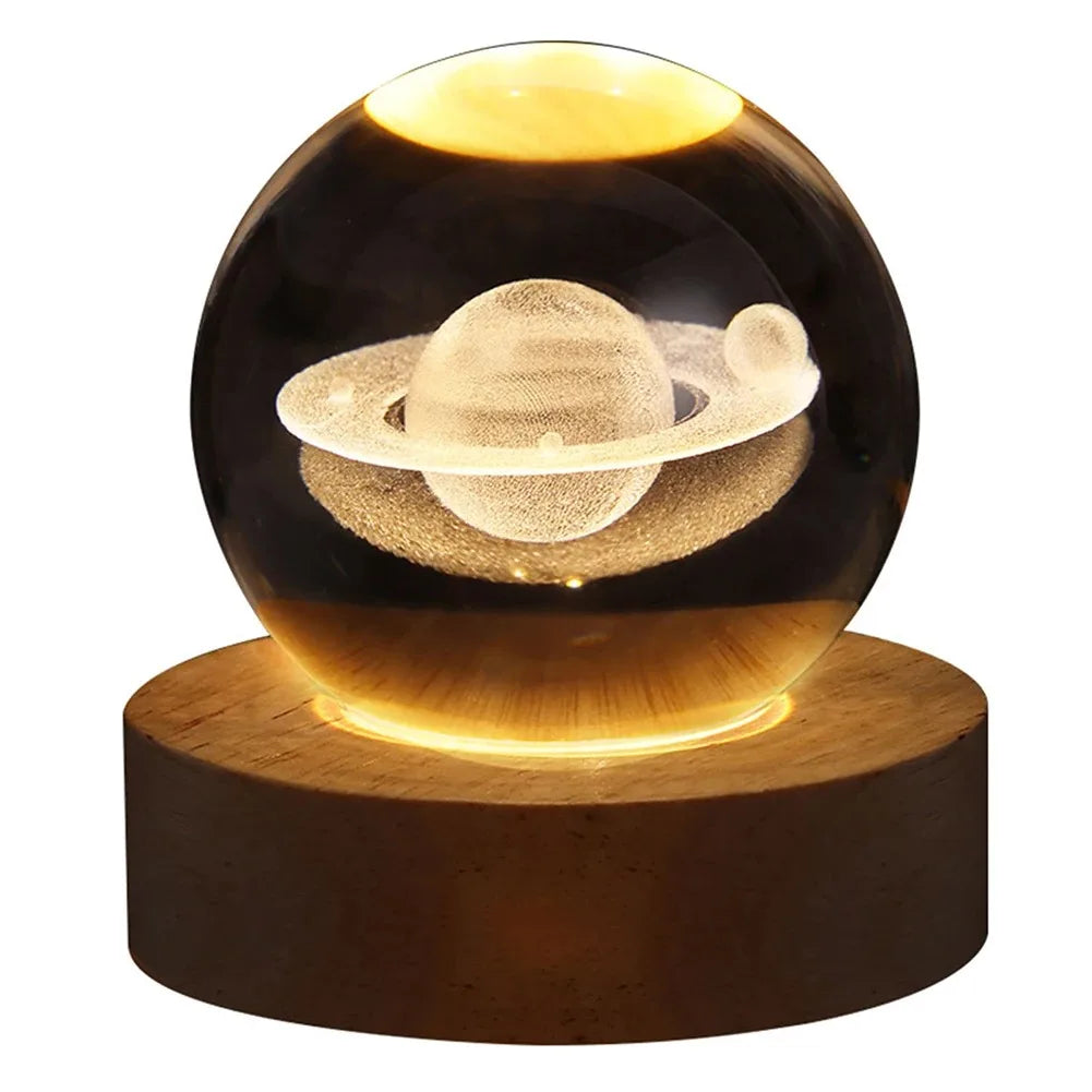 3D Galaxy and Planetary Projection Crystal Ball - Swane Shop