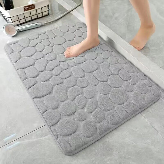 Absorbent Non-Slip Memory Foam Pebble Bath Rug - Swane Shop