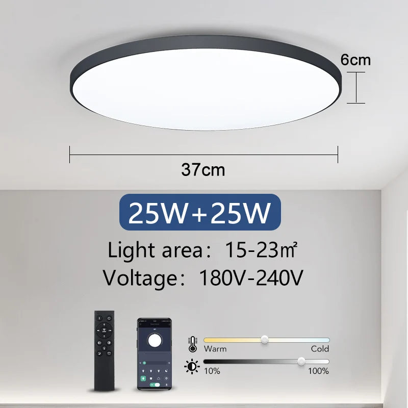 Smart LED Ceiling Light with Dimmable Remote Control - Swane Shop