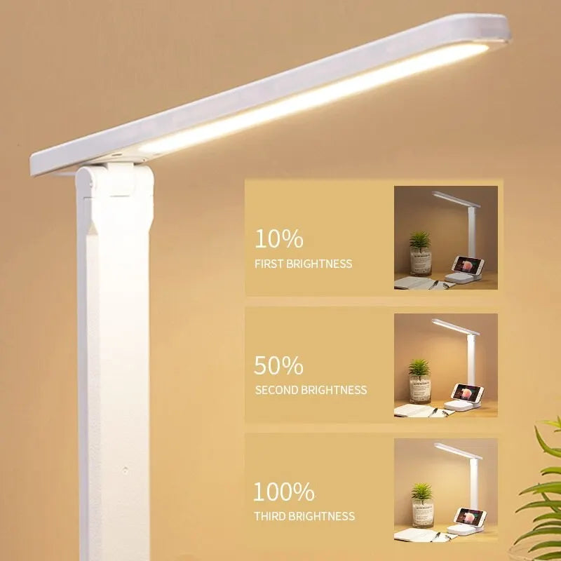 LED Touch Switch Dimmable Folding Desk Lamp USB Plug-in - Swane Shop