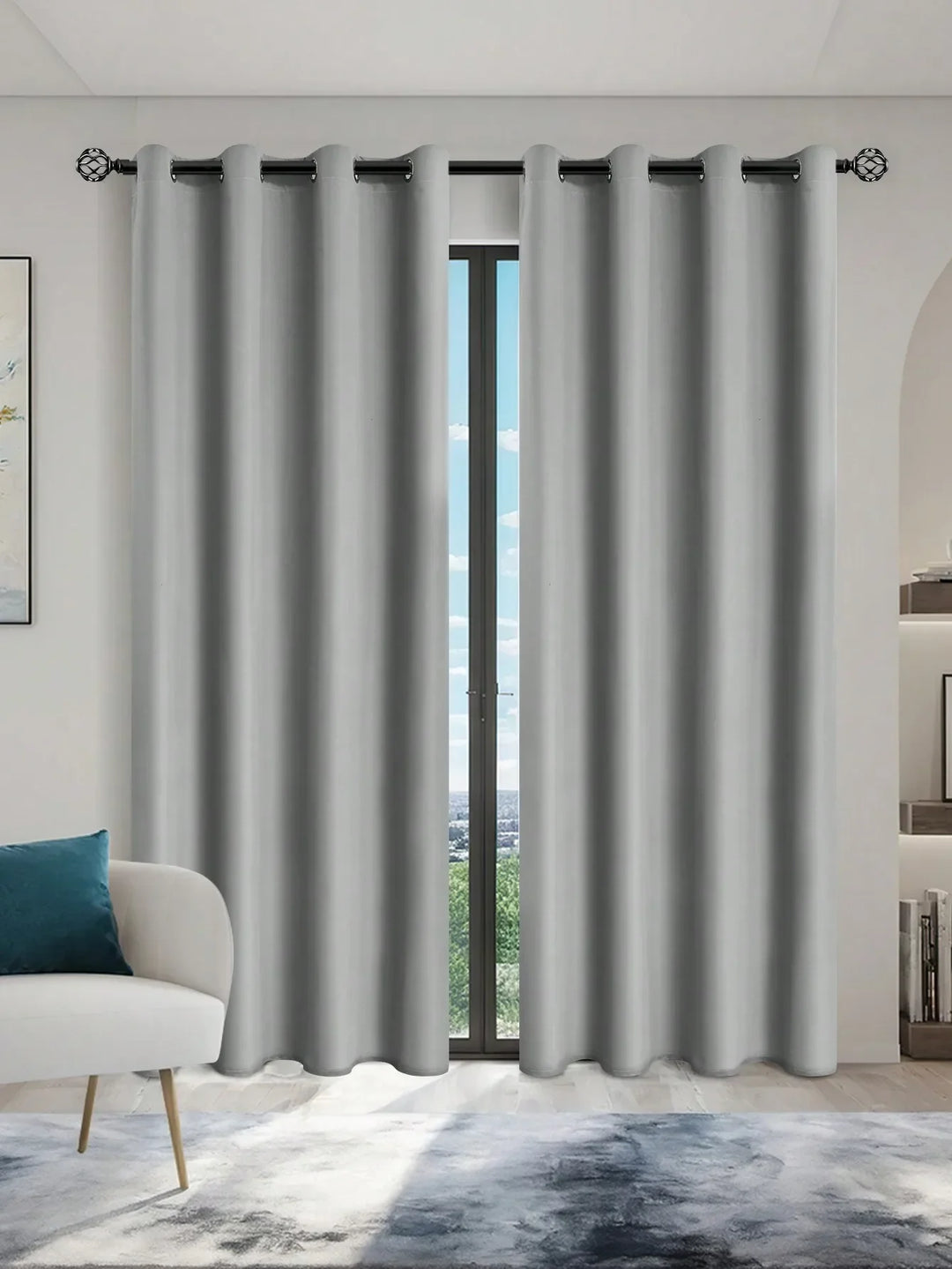 Solid Privacy Blackout Drapes with Curtain Grommets - Swane Shop