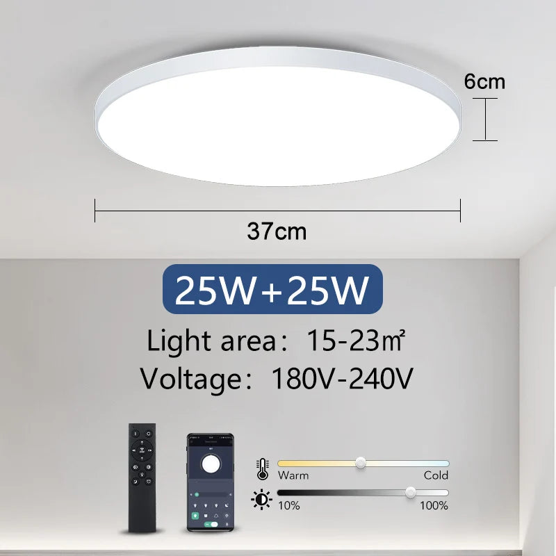 Smart LED Ceiling Light with Dimmable Remote Control - Swane Shop