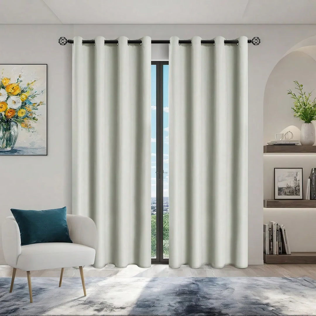 Solid Privacy Blackout Drapes with Curtain Grommets - Swane Shop