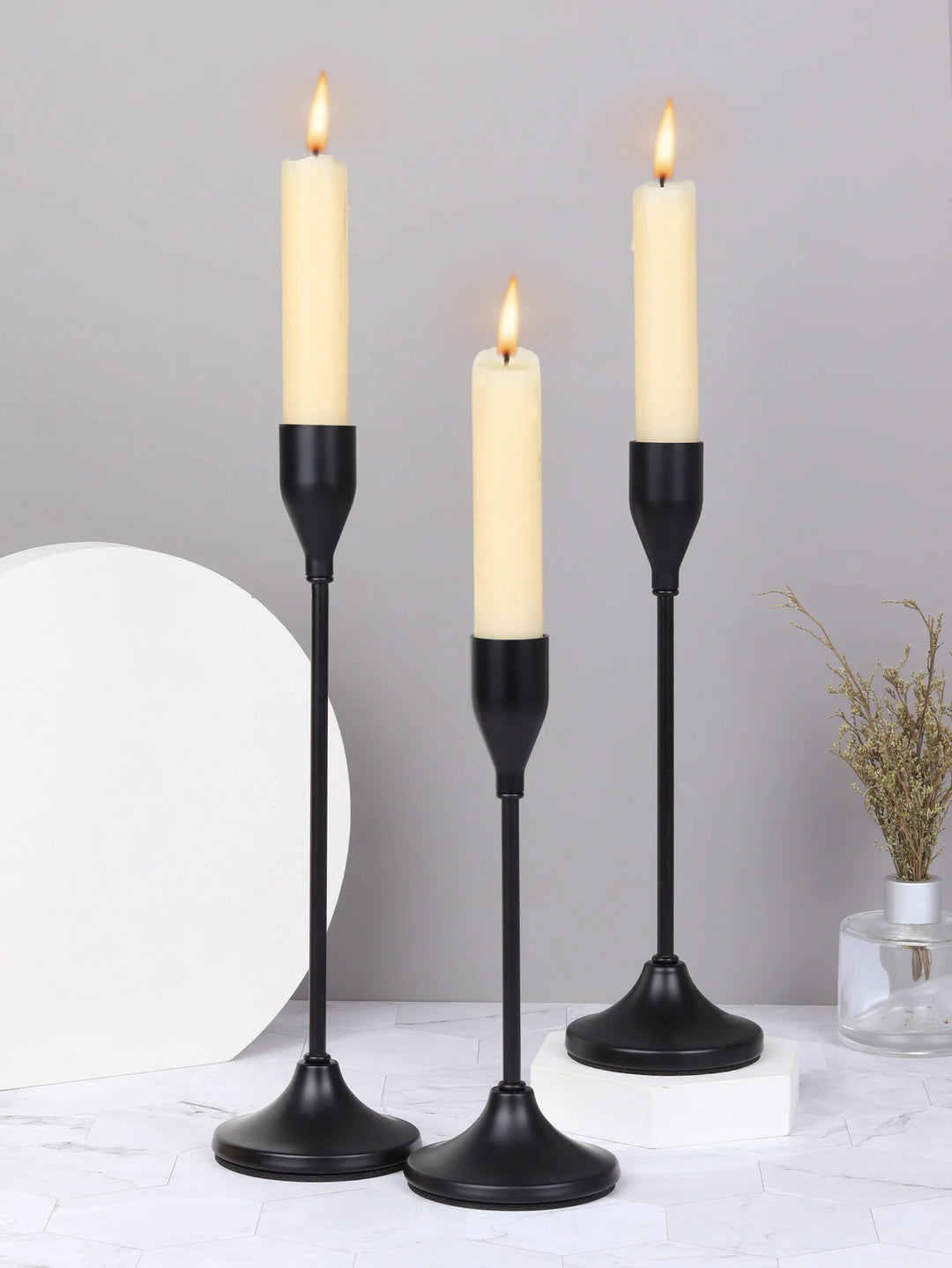 European Style Candle Holders 3 Piece Set - Swane Shop